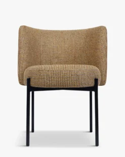 Chaise, Tweed jaune miami & metal noir Ray