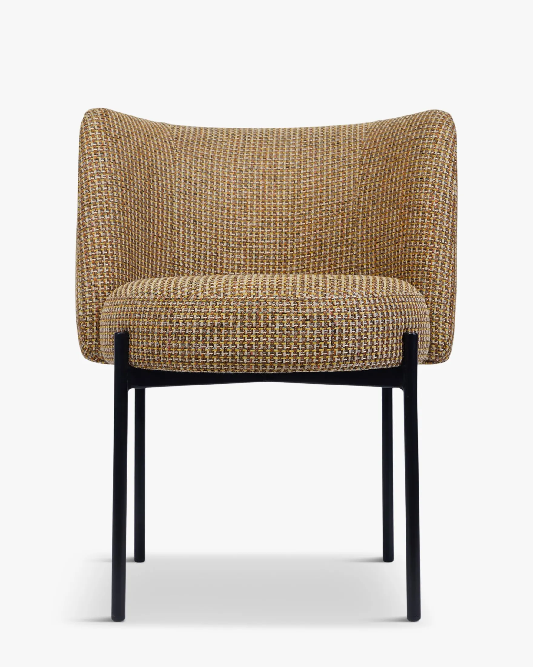Chaise, Tweed jaune miami & metal noir Ray