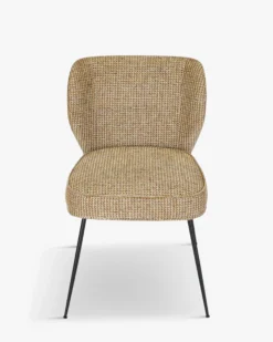 Chaise, Tweed jaune miami & métal noir Wayne
