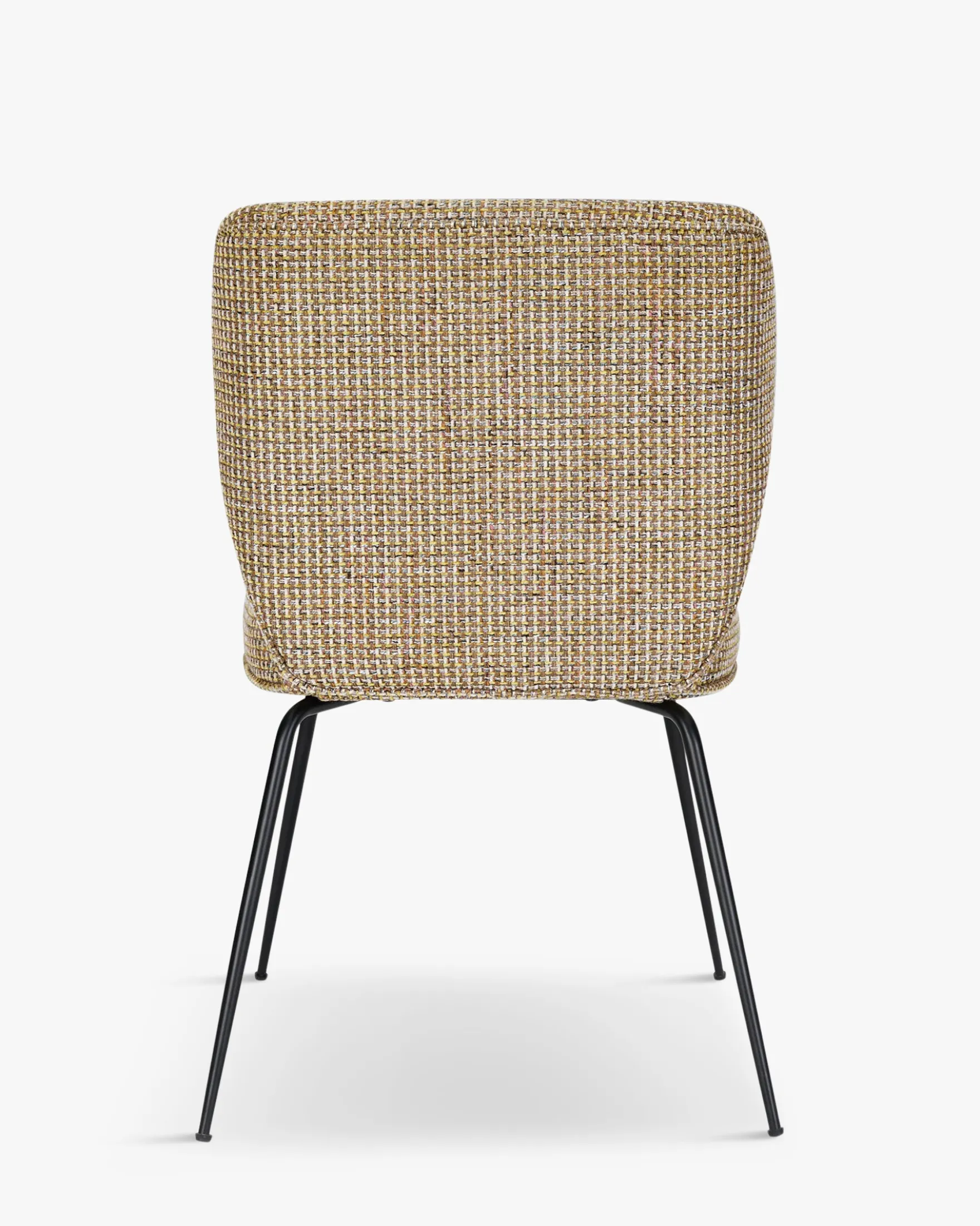 Chaise, Tweed jaune miami & métal noir Wayne