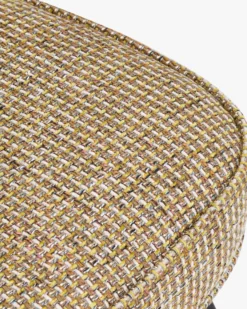 Chaise, Tweed jaune miami & métal noir Wayne