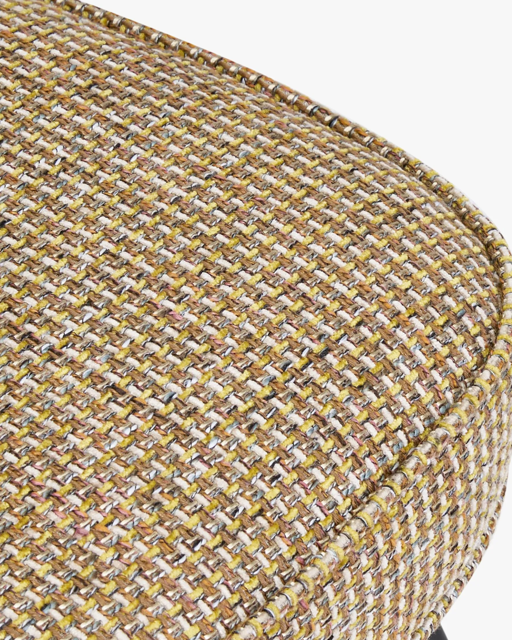 Chaise, Tweed jaune miami & métal noir Wayne