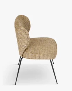 Chaise, Tweed jaune miami & métal noir Wayne