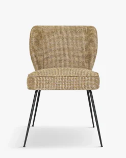 Chaise, Tweed jaune miami & métal noir Wayne
