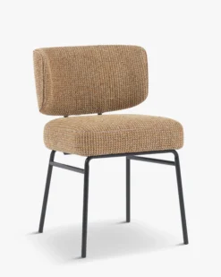 Chaise, Tweed Jaune miami & métal noir Abby