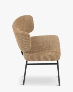 Chaise, Tweed Jaune miami & métal noir Abby