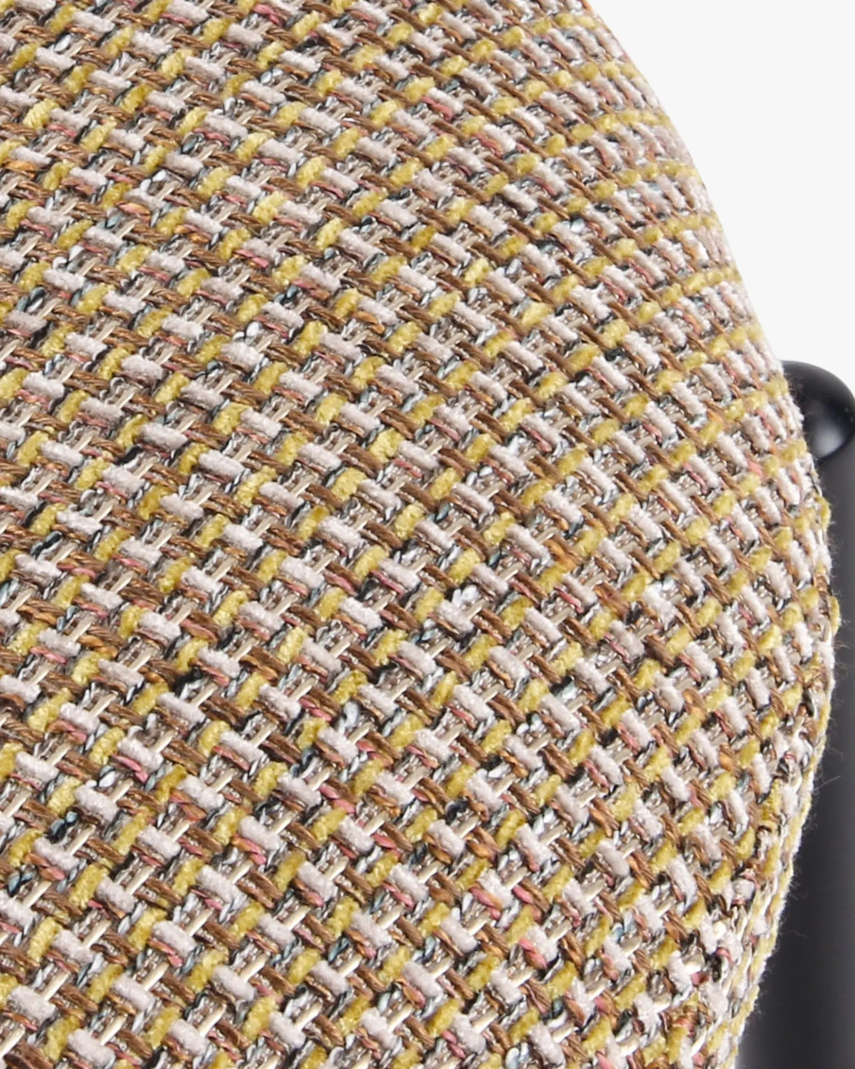 Chaise, Tweed jaune miami & métal noir Arty