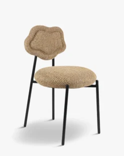 Chaise, Tweed jaune miami & métal noir Arty