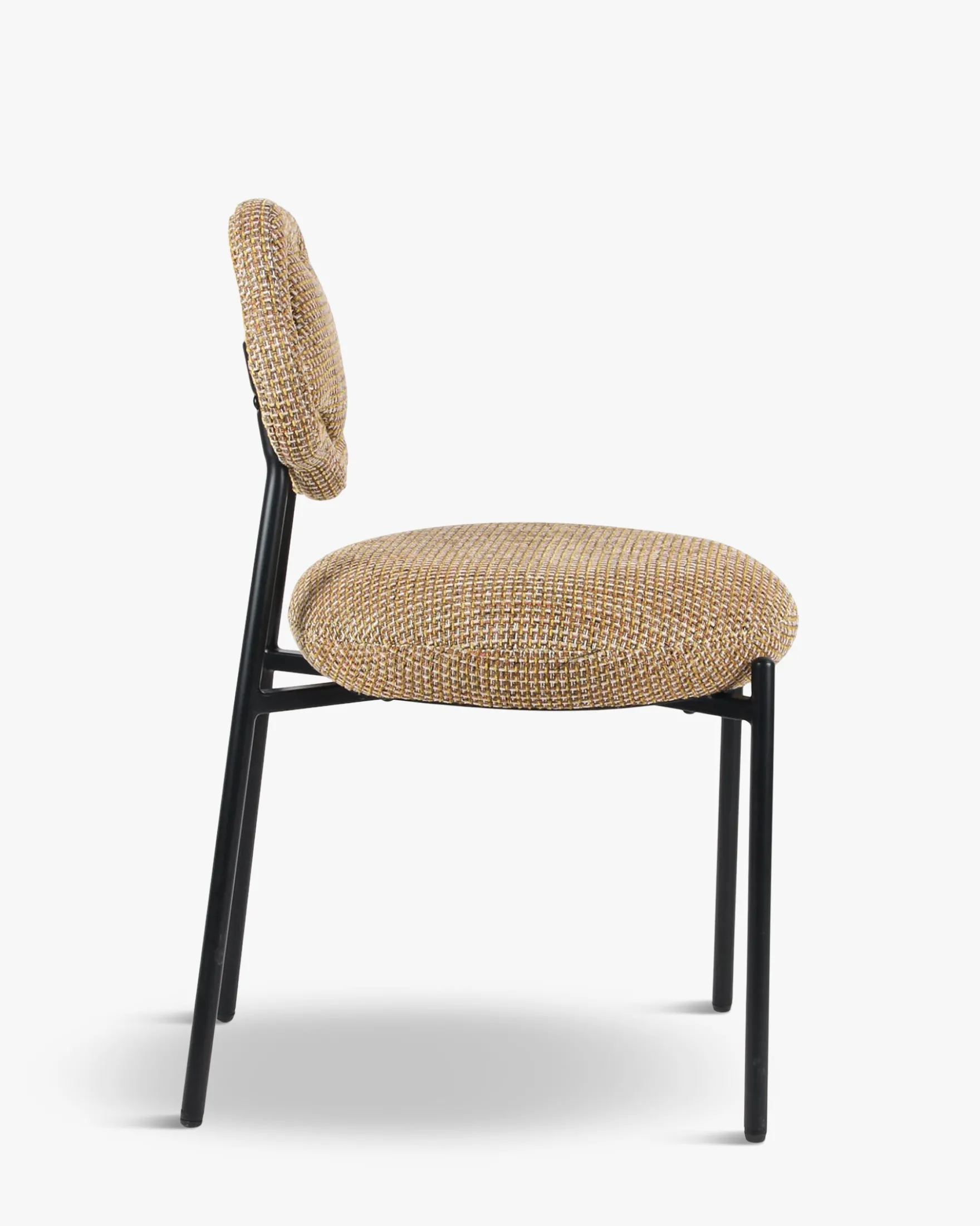 Chaise, Tweed jaune miami & métal noir Arty