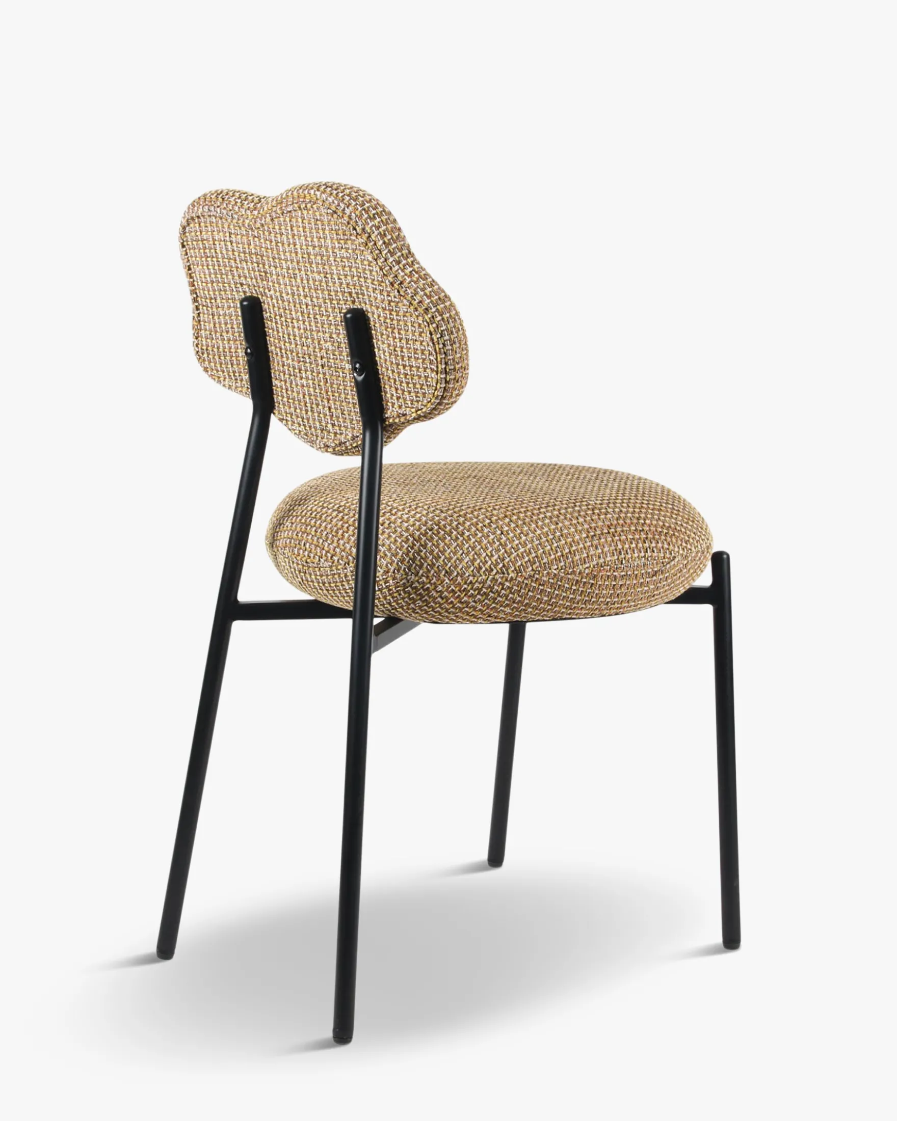 Chaise, Tweed jaune miami & métal noir Arty