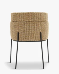 Chaise, Tweed jaune miami & métal noir Baron