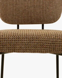 Chaise, Tweed jaune miami & métal noir Mogan