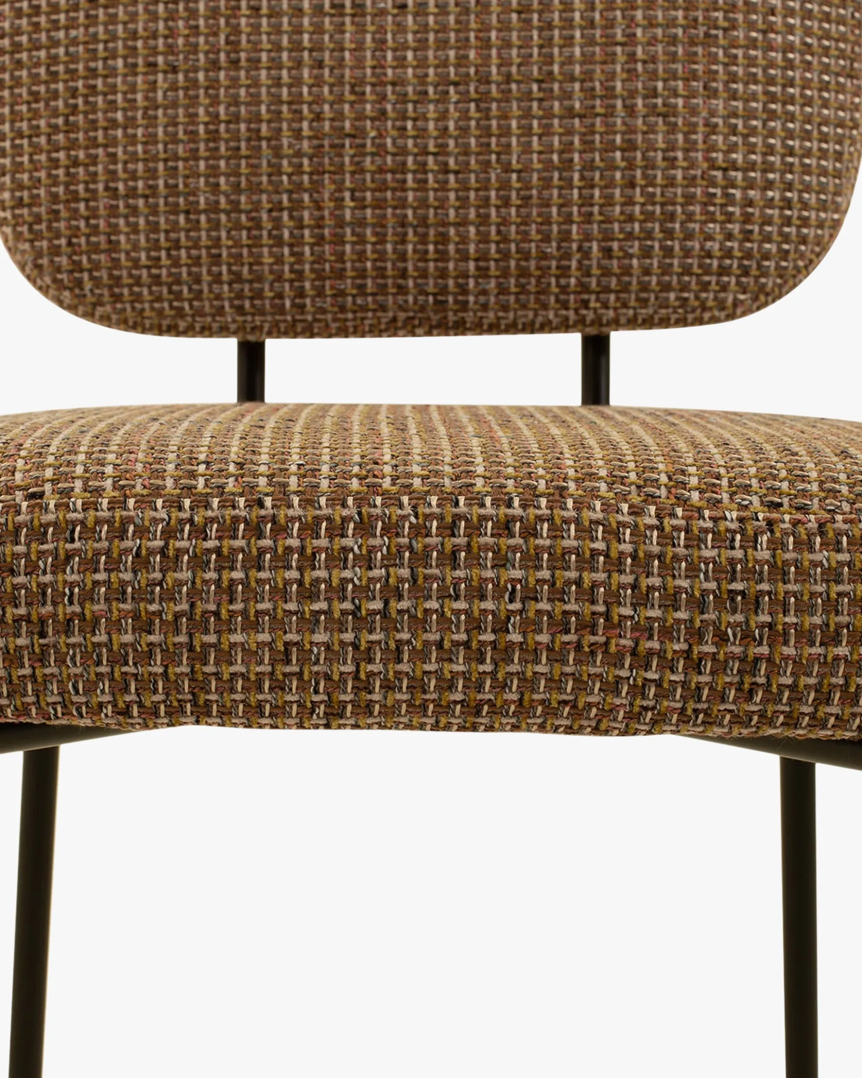 Chaise, Tweed jaune miami & métal noir Mogan