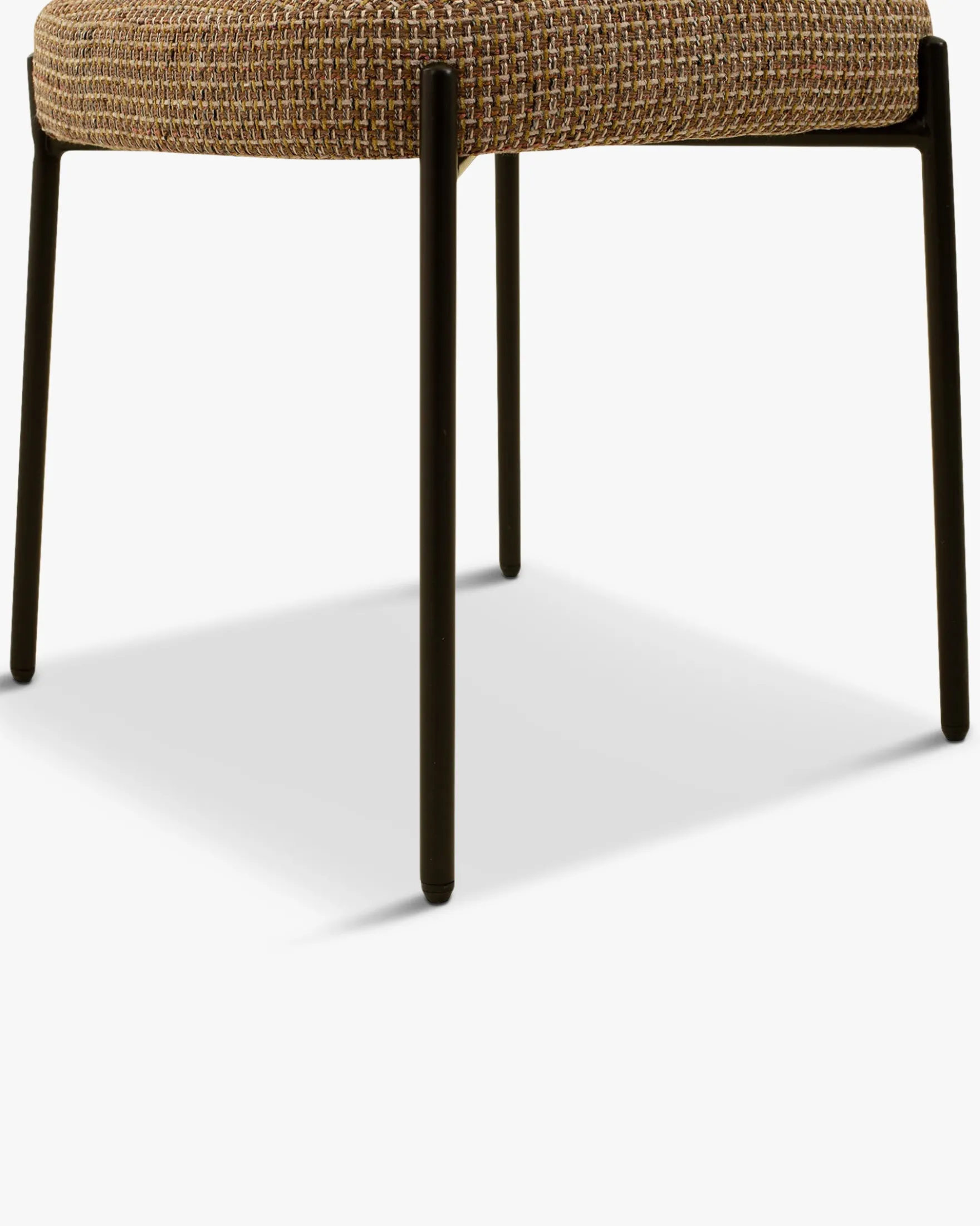 Chaise, Tweed jaune miami & métal noir Mogan