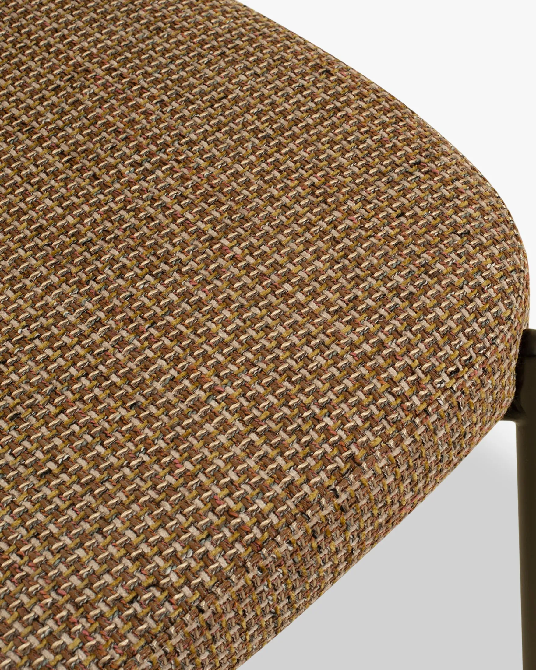 Chaise, Tweed jaune miami & métal noir Mogan