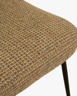 Chaise, Tweed jaune miami & métal noir Aero