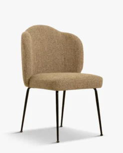 Chaise, Tweed jaune miami & métal noir Aero