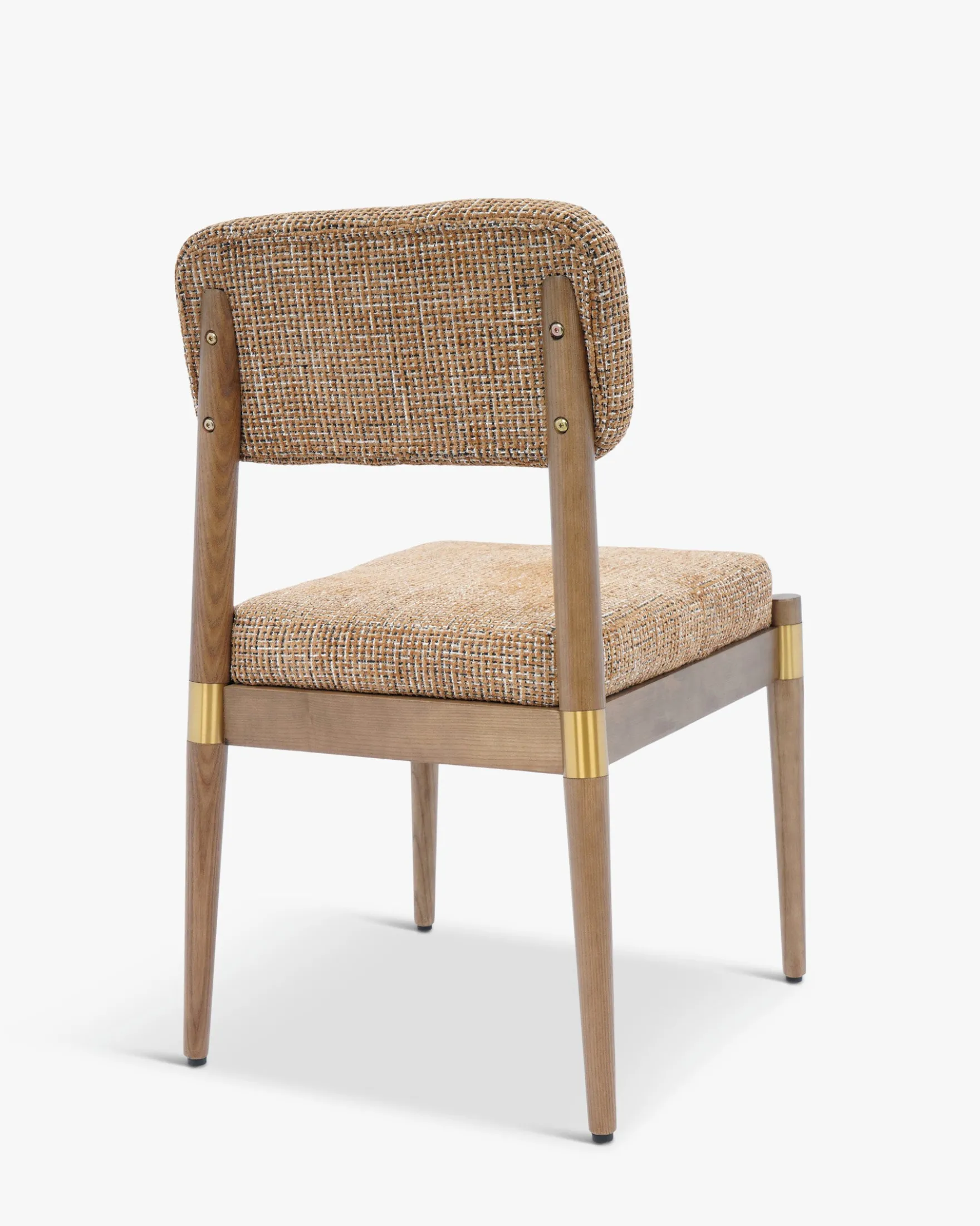 Chaise, Tweed Marron Caramel & Frêne massif Lilay