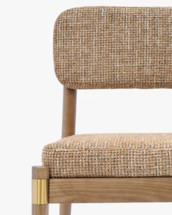 Chaise, Tweed Marron Caramel & Frêne massif Lilay