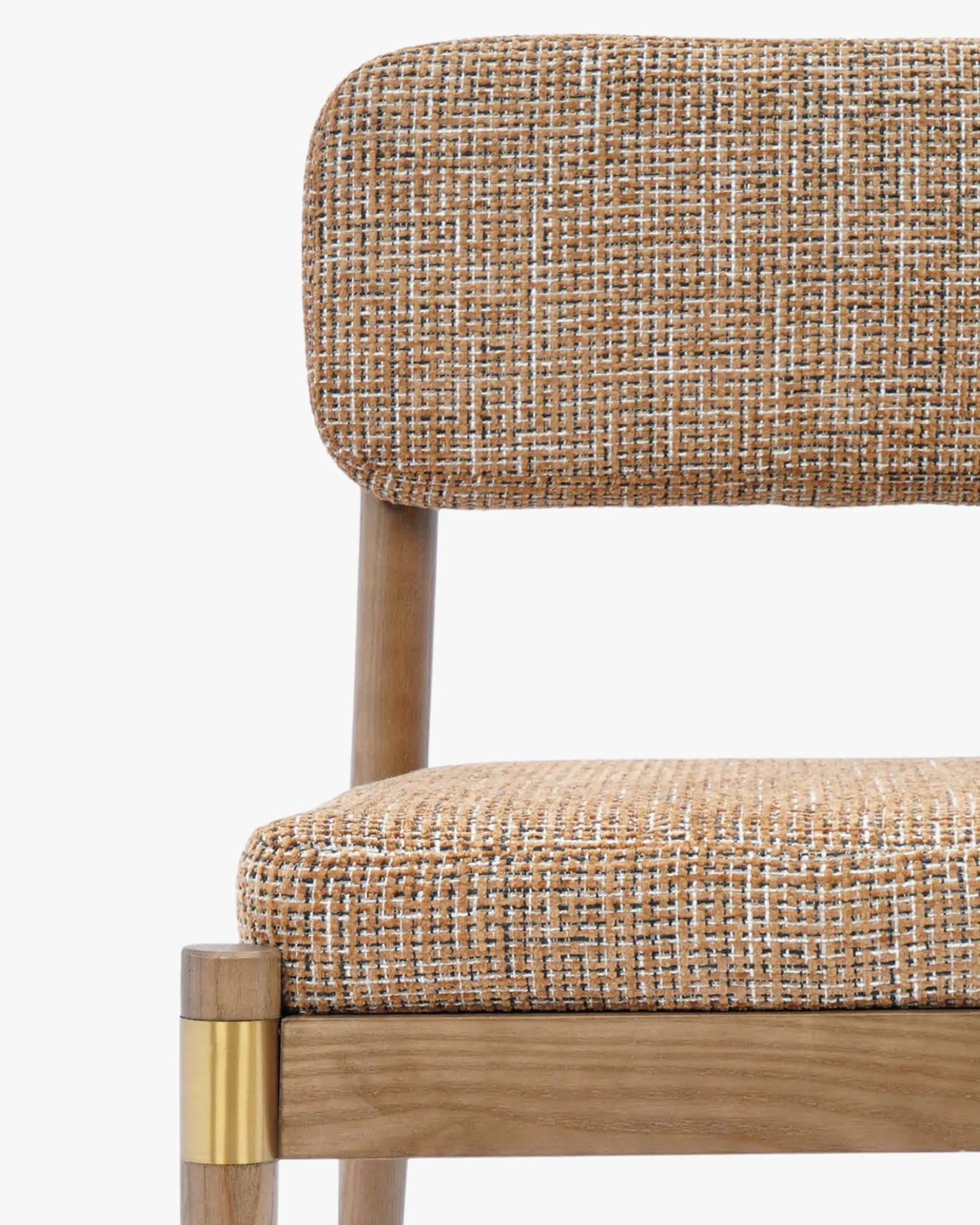 Chaise, Tweed Marron Caramel & Frêne massif Lilay