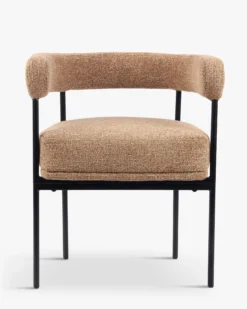 Chaise, Tweed marron chêne & métal noir Arcade