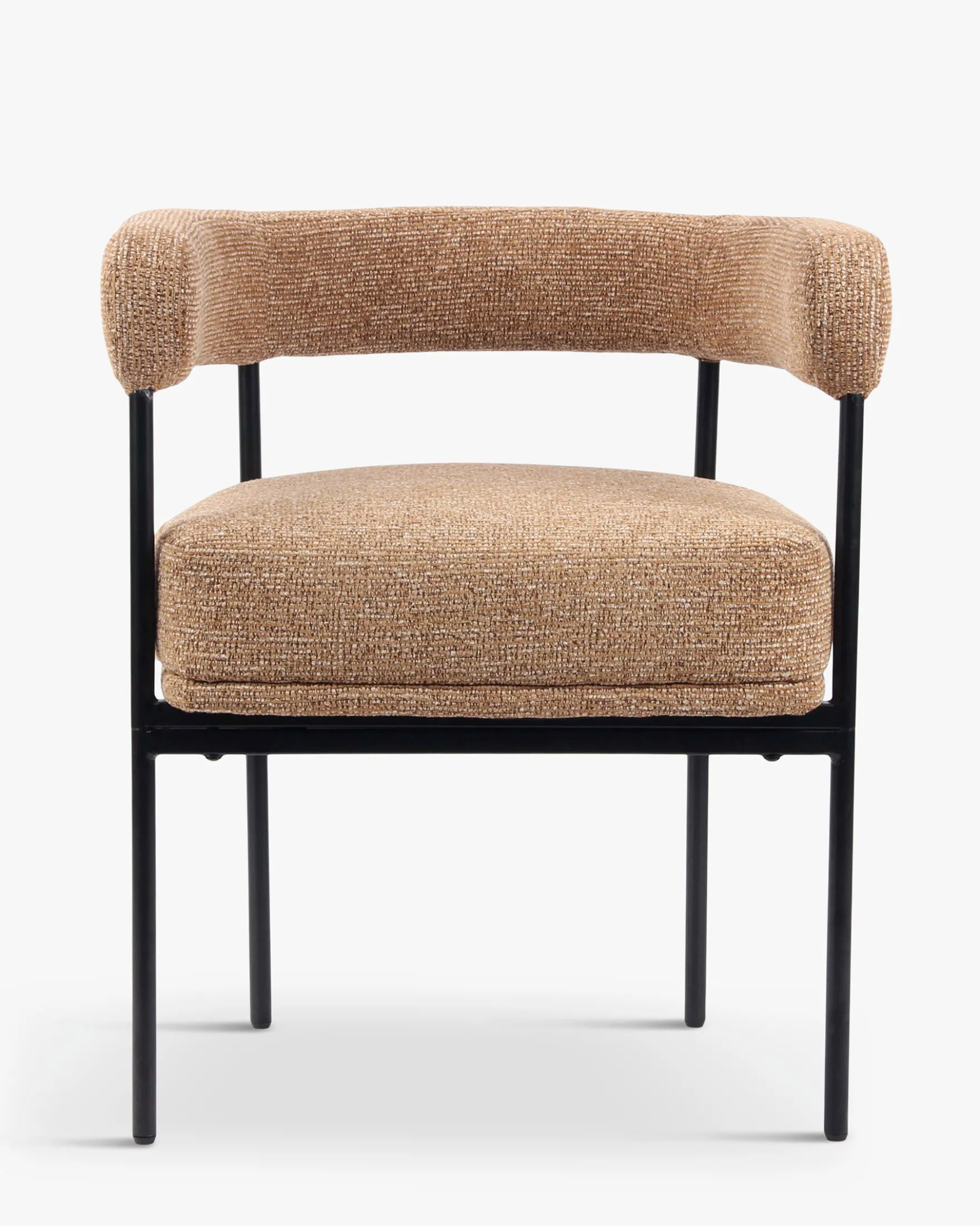 Chaise, Tweed marron chêne & métal noir Arcade