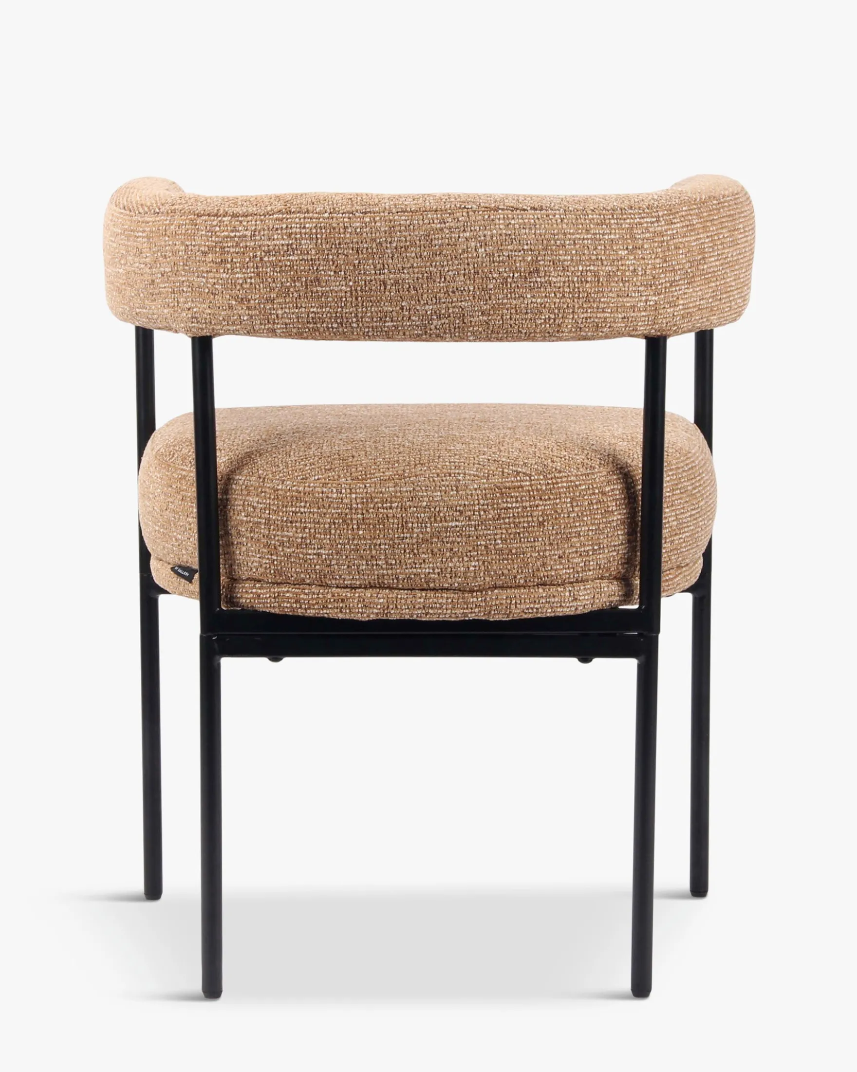 Chaise, Tweed marron chêne & métal noir Arcade