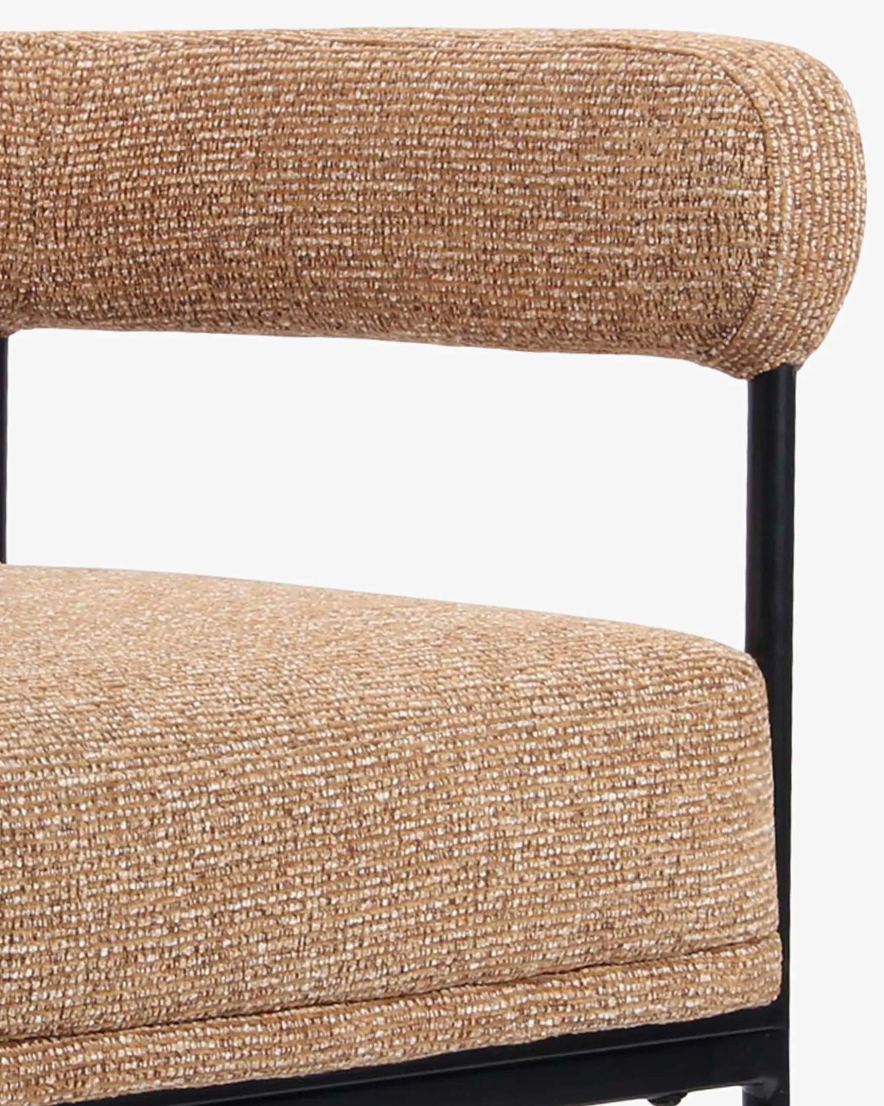 Chaise, Tweed marron chêne & métal noir Arcade
