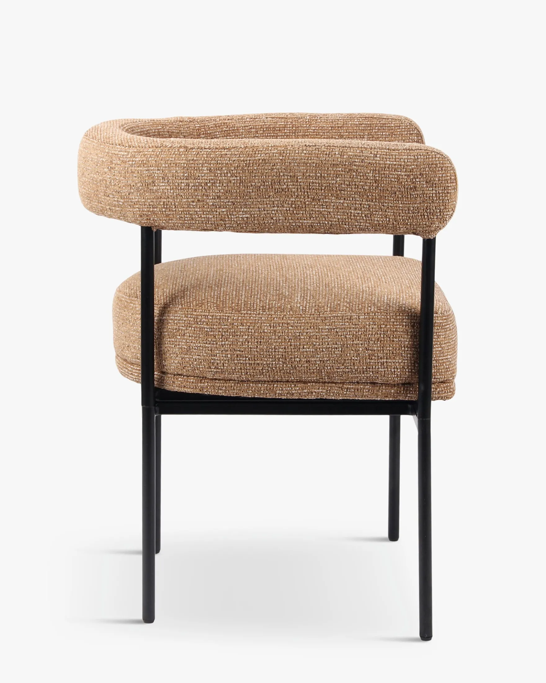 Chaise, Tweed marron chêne & métal noir Arcade