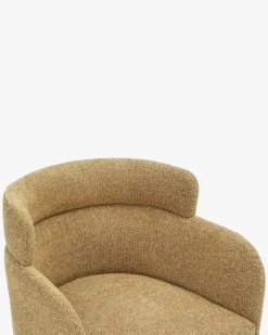 Chaise, Tweed marron écureuil & métal noir Baron