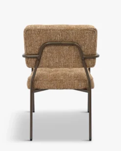 Chaise, Tweed marron ristretto & Métal bronze Orea