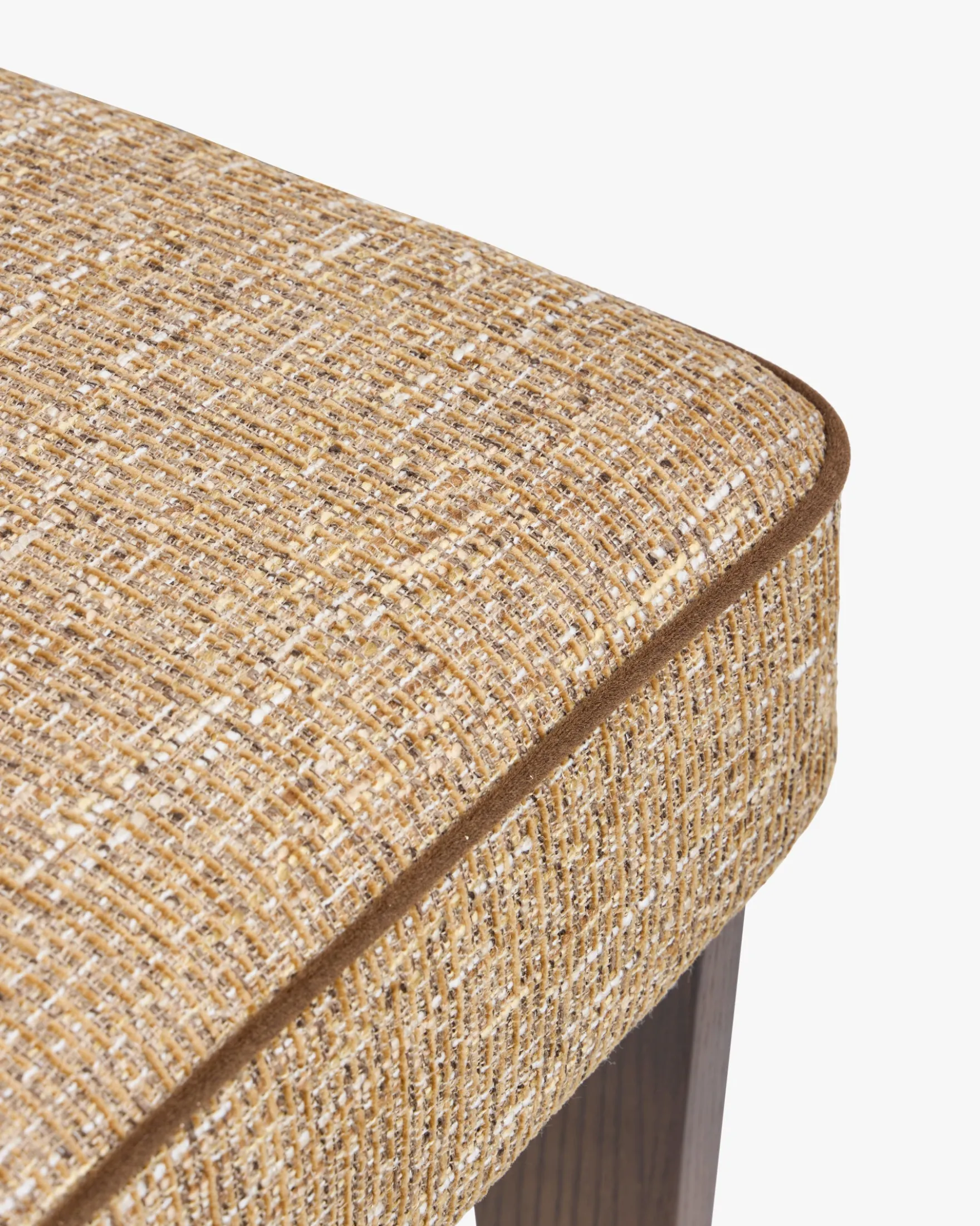 Chaise, Tweed marron ristretto & Frêne massif Elva
