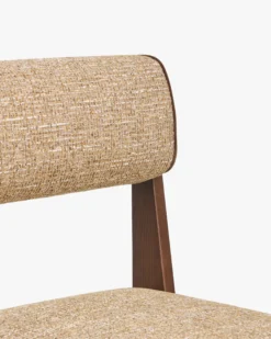 Chaise, Tweed marron ristretto & Frêne massif Elva