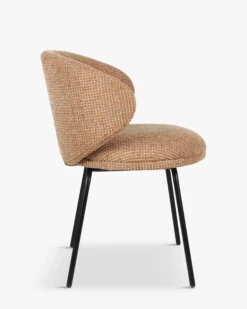 Chaise, Tweed orange miami & métal noir Savio