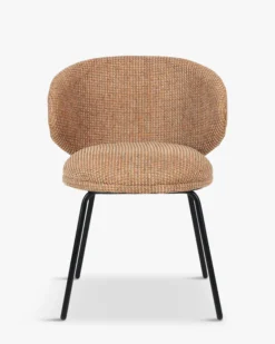 Chaise, Tweed orange miami & métal noir Savio