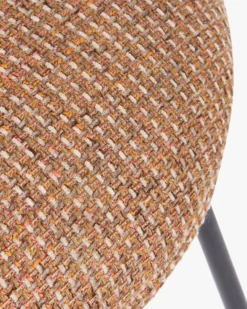 Chaise, Tweed orange miami & métal noir Savio