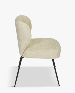 Chaise, Tweed sable & métal noir Wayne