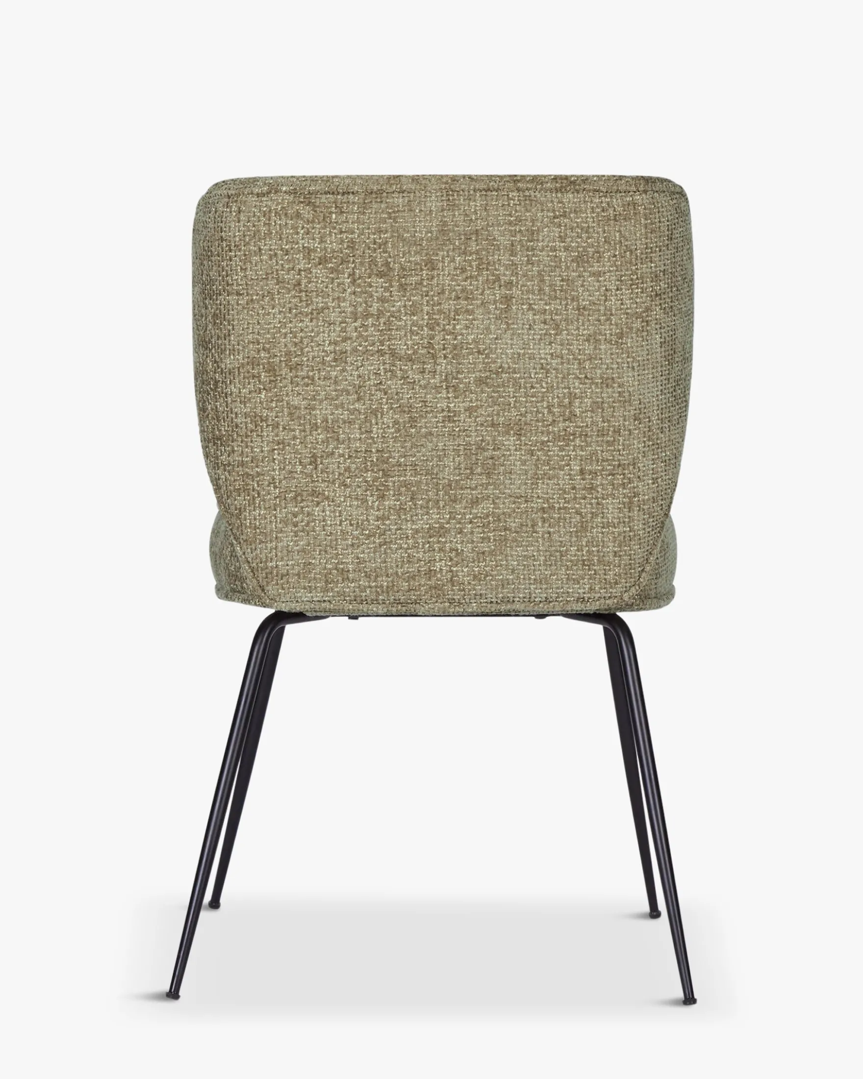 Chaise, Tweed taupe & metal noir Wayne