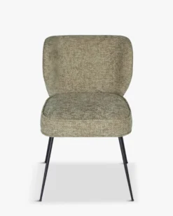Chaise, Tweed taupe & metal noir Wayne