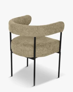 Chaise, Tweed taupe & métal noir Arcade