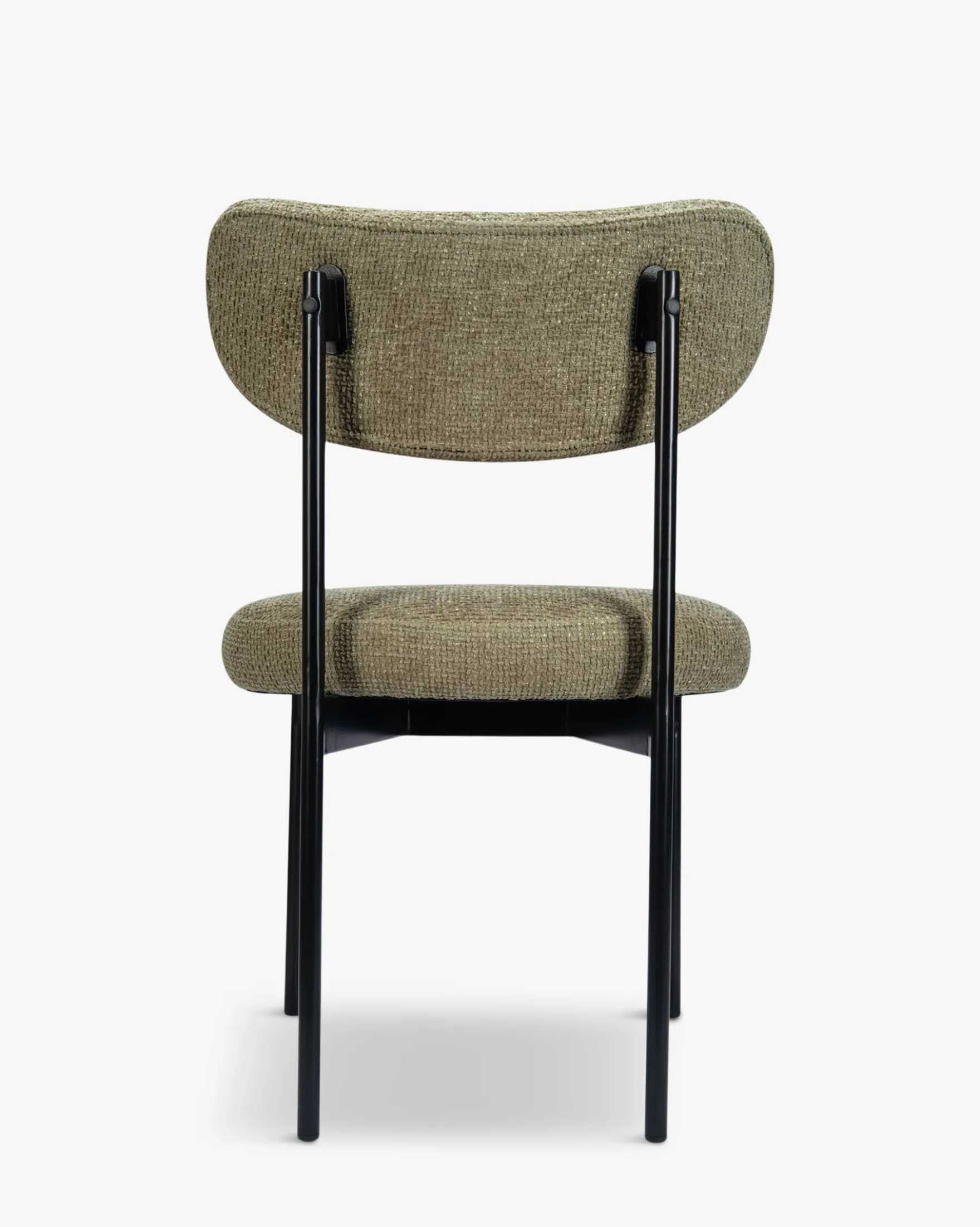 Chaise, Tweed taupe & métal noir Jasper