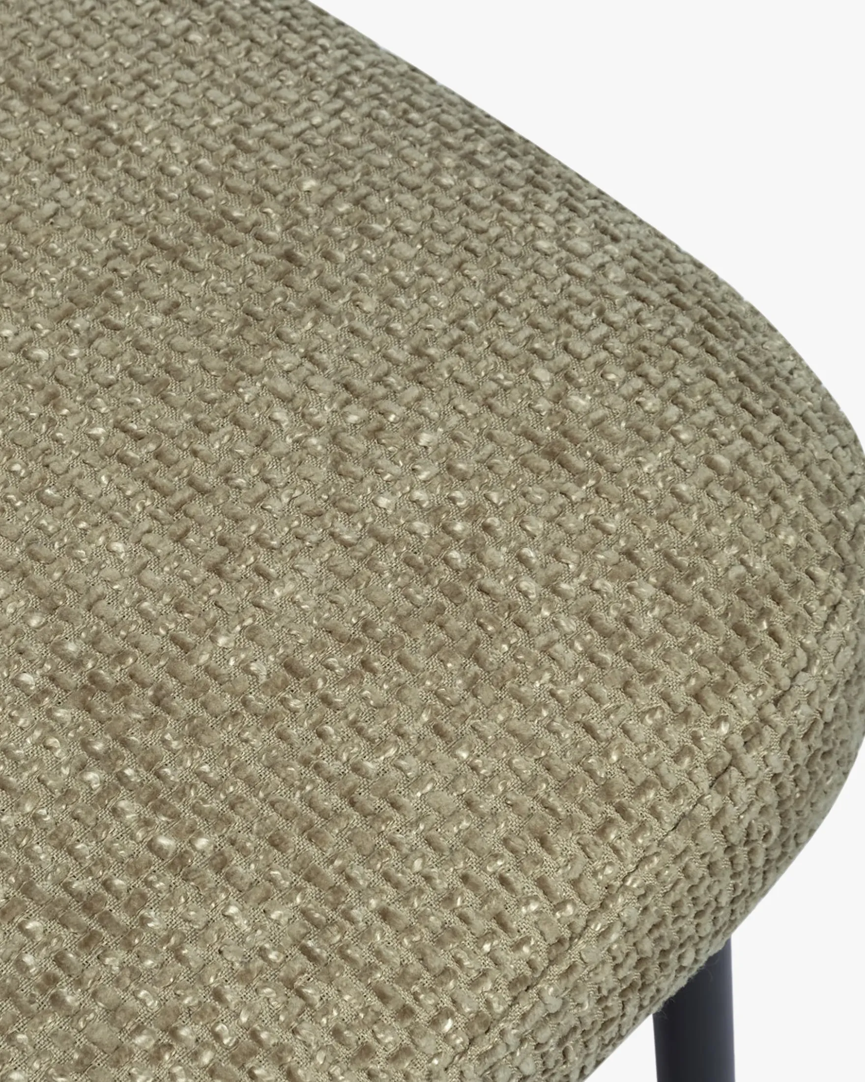 Chaise, Tweed taupe & métal noir Jasper