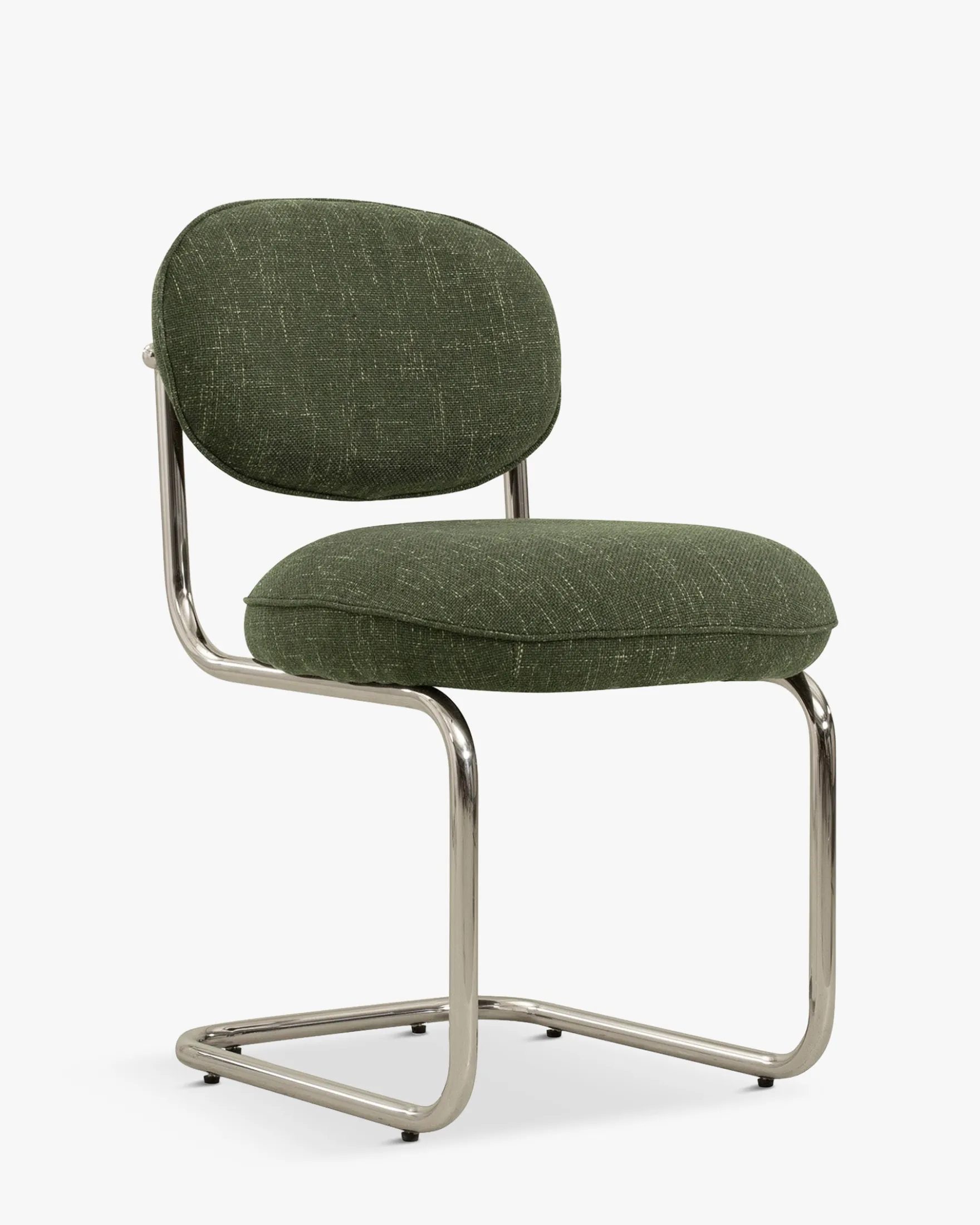 Chaise, Vert cactus & métal chromé Amberta