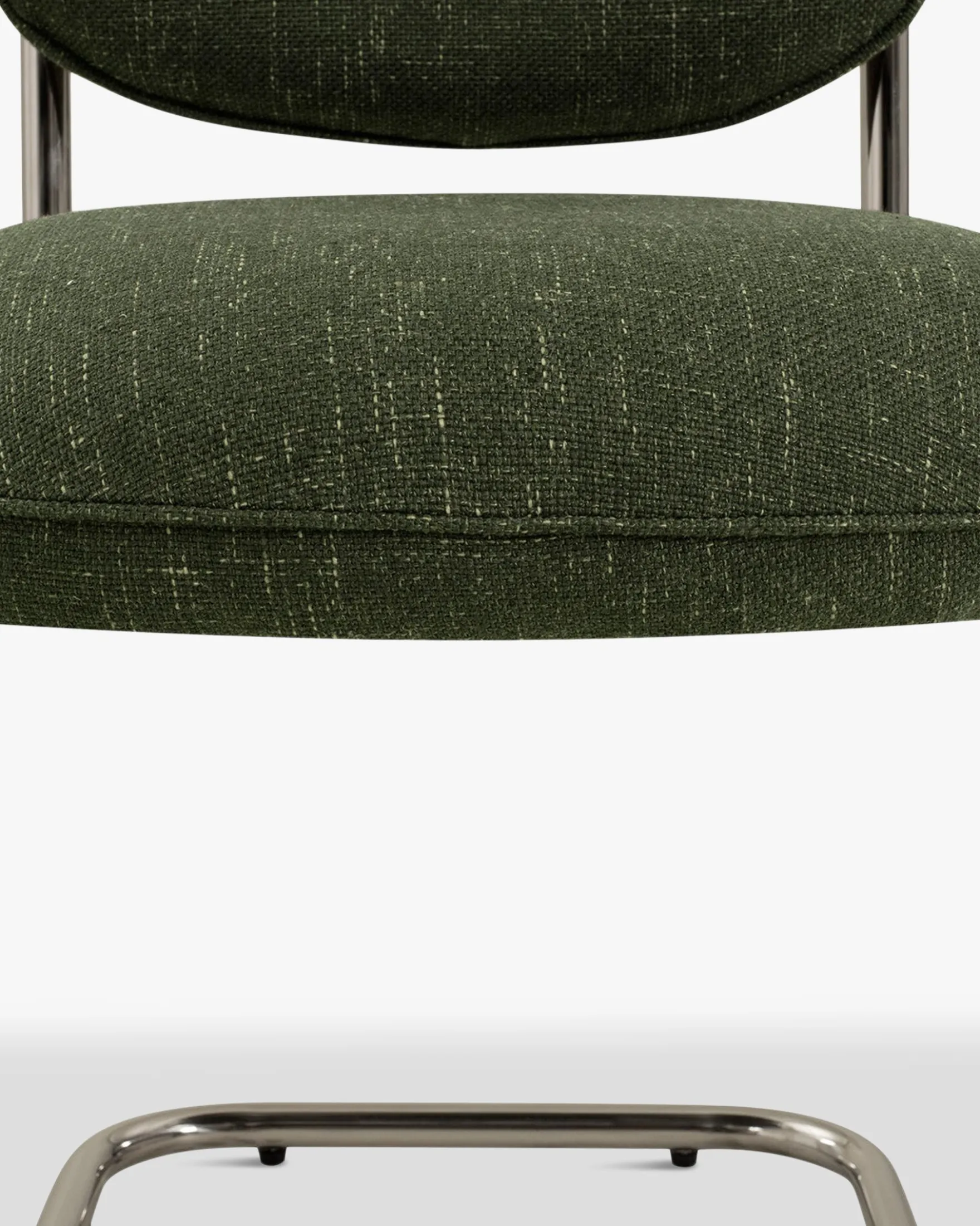 Chaise, Vert cactus & métal chromé Amberta