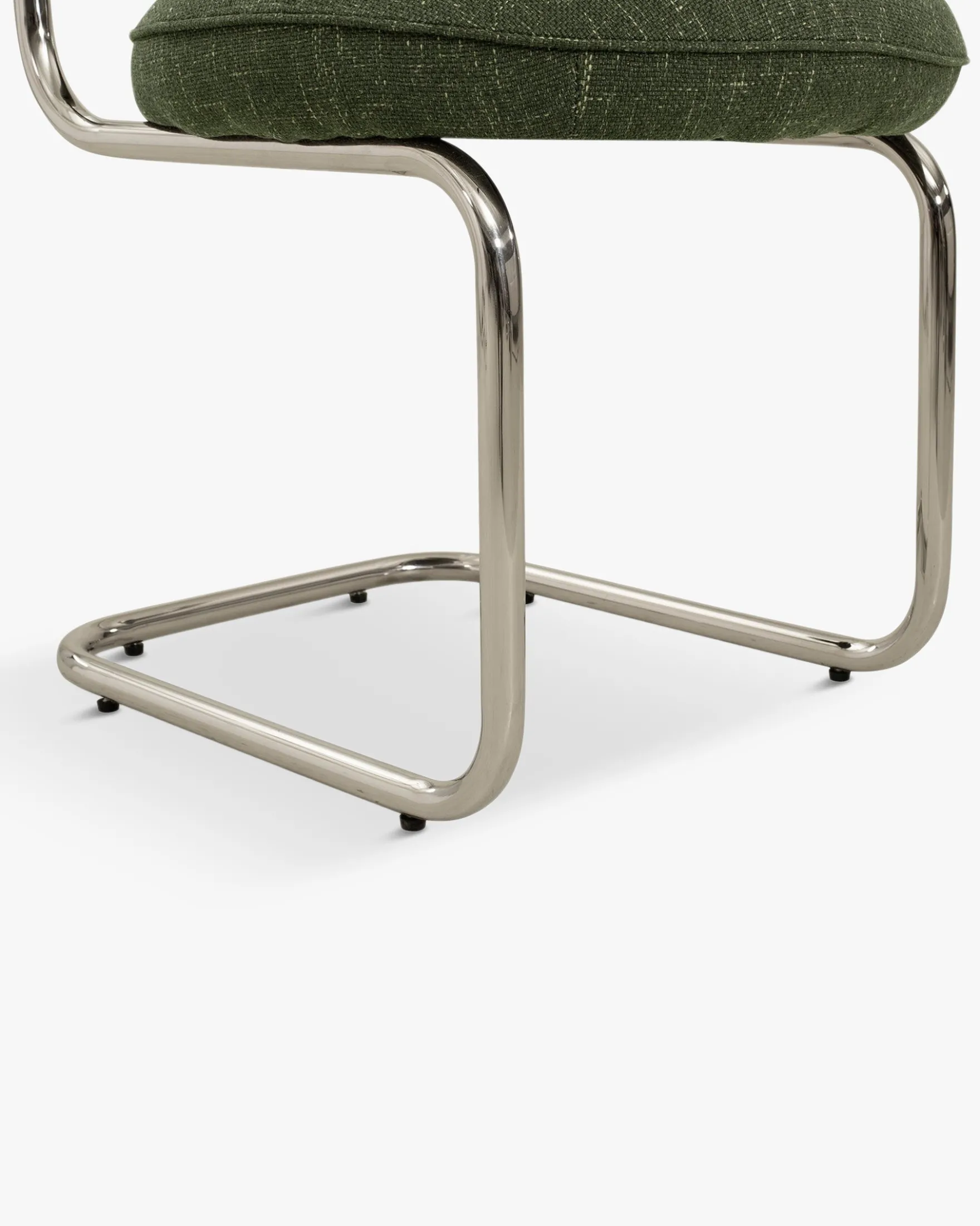 Chaise, Vert cactus & métal chromé Amberta