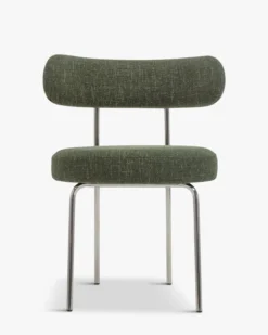 Chaise, Vert cactus & métal chromé Vittoria