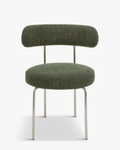 Chaise, Vert cactus & métal chromé Vittoria