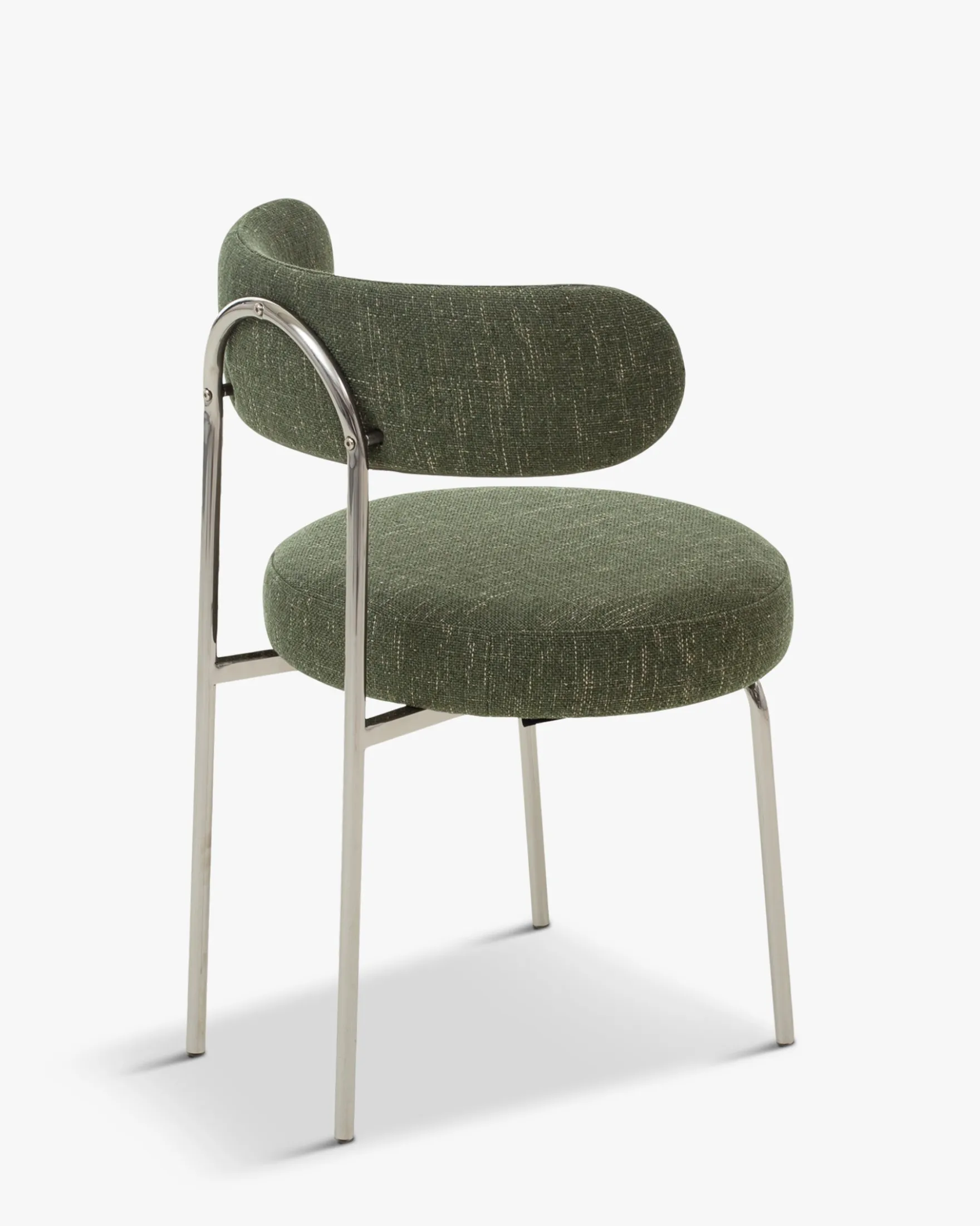 Chaise, Vert cactus & métal chromé Vittoria