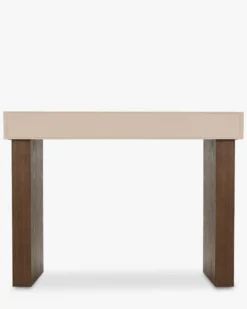 Console, Bois beige & Bois teinte noyer, L100 Archi
