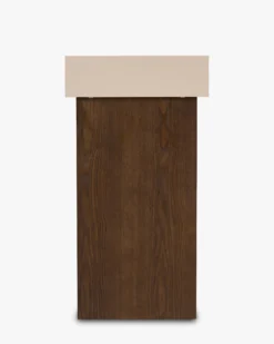 Console, Bois beige & Bois teinte noyer, L100 Archi